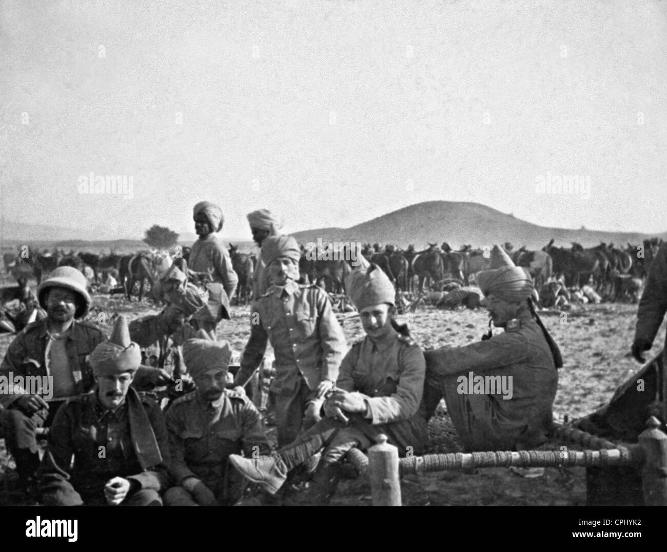 British soldiers in India, 1903 Stock Photo
