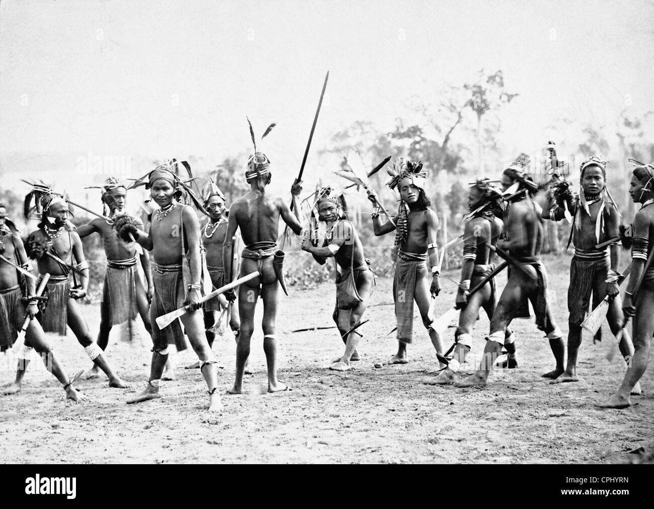 Naga warriors in the vicinity of Kolkata Stock Photo