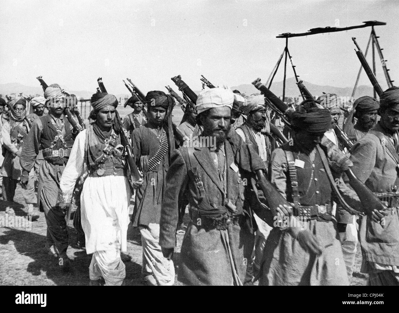 Afghan tribal warriors Stock Photo