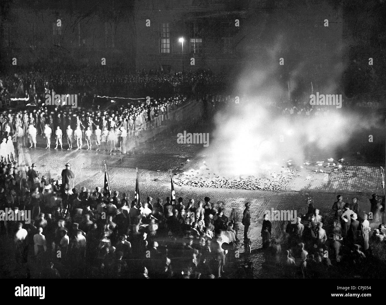Public Burning of Books in Berlin, 1933 Stock Photo