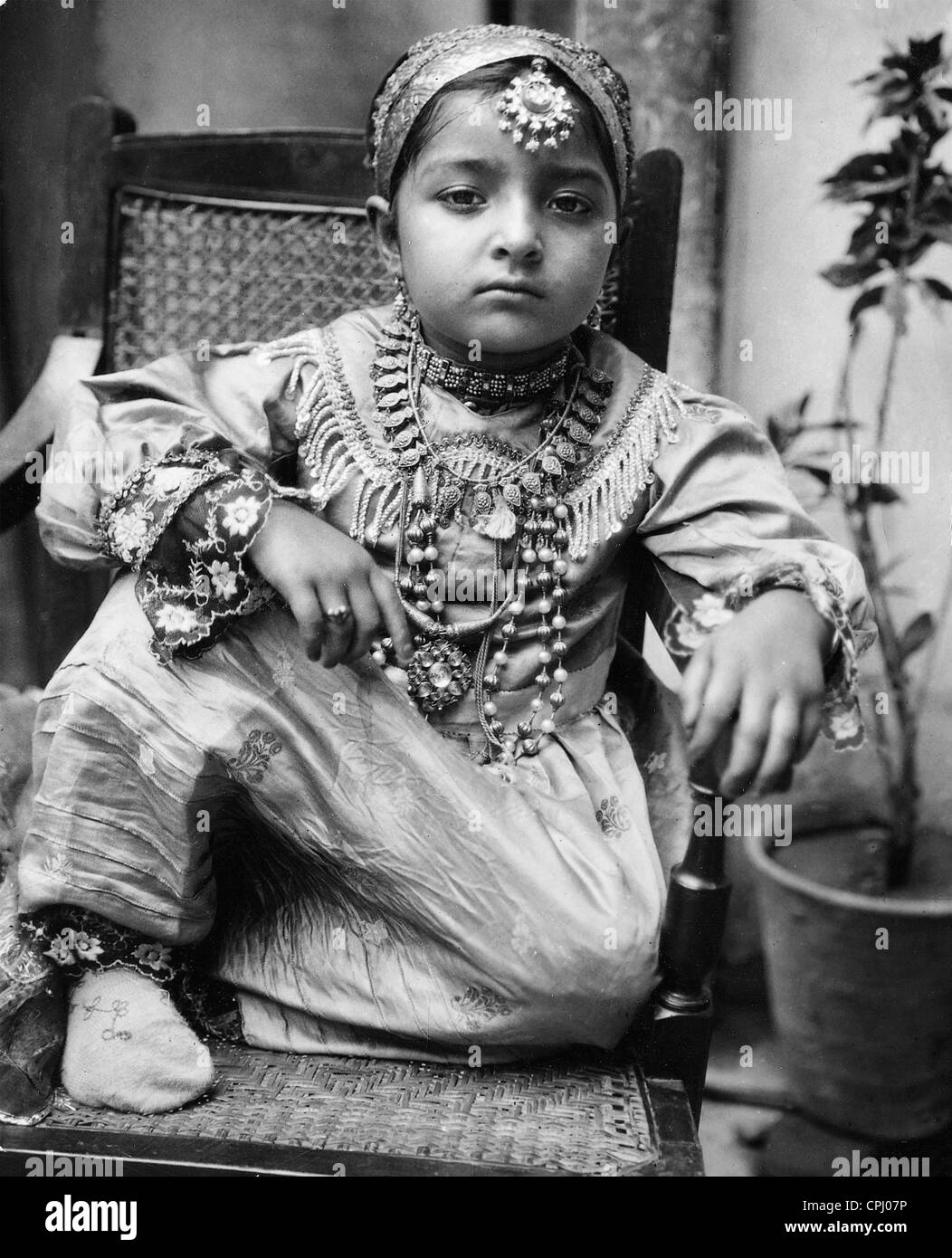 Indian girl from a Maharaja family, 1939 Stock Photo