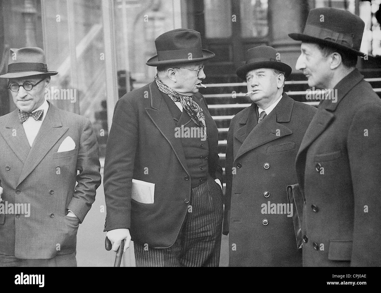Cesar Campinchi, Anatole de Monzie, Edouard Daladier and George Bonnet, 1939 Stock Photo
