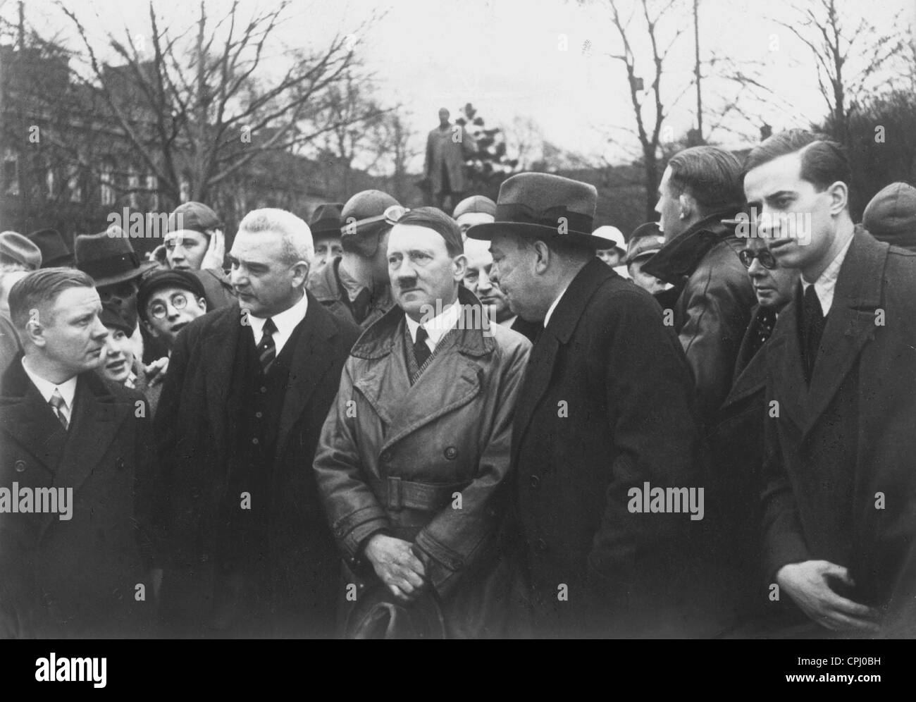 Josef Wagner, Albert Voegler, Adolf Hitler Stock Photo