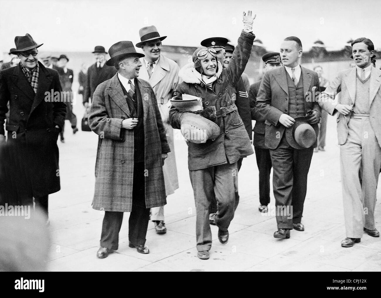 Jean Batten in Croydon, 1935 Stock Photo