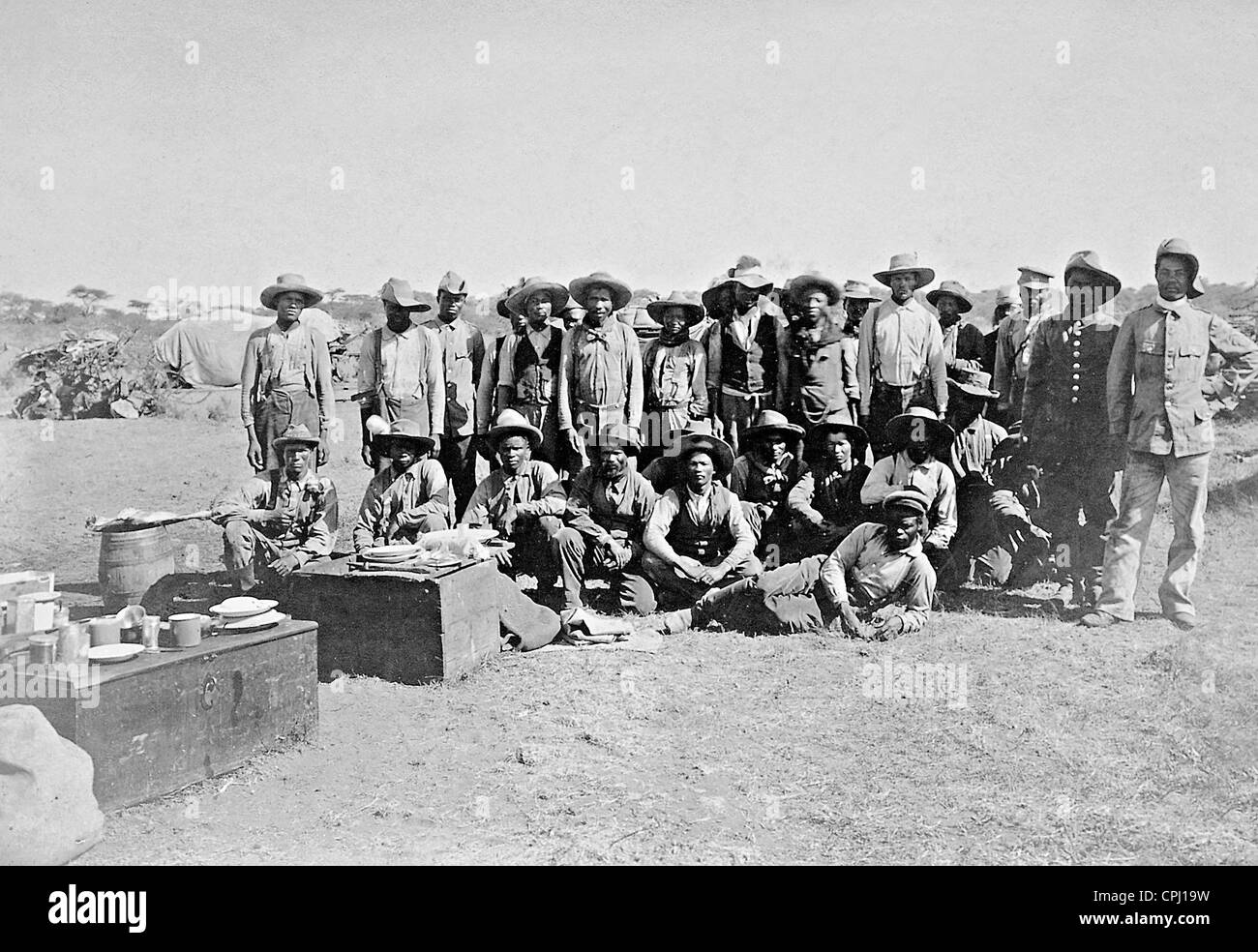 Colored soldiers of the protection force during the Herero uprising in ...