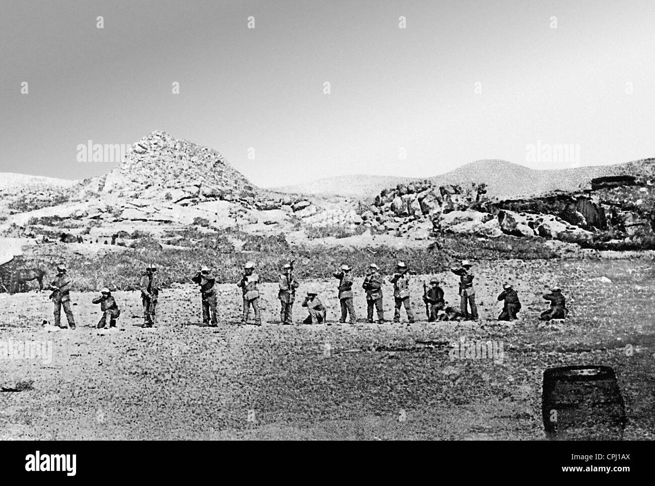 Protection force in German Southwest Africa, 1888 Stock Photo