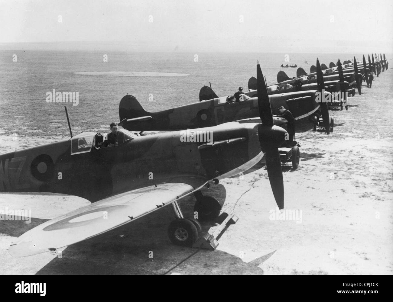 Fighter planes Supermarine Spitfire ', 1939 Stock Photo