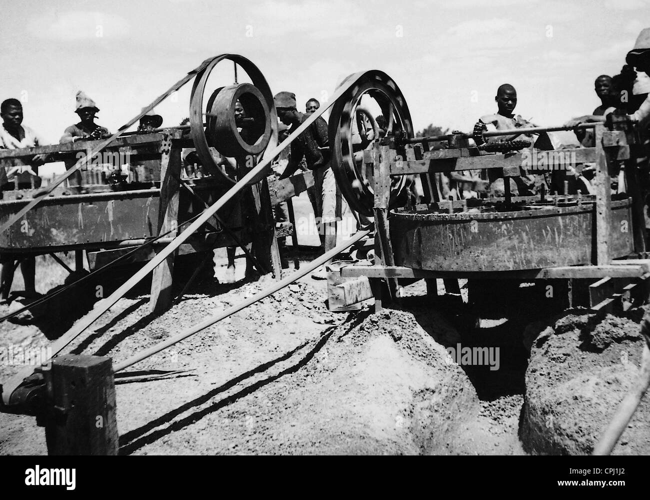 Diamond mine in German East Africa Stock Photo