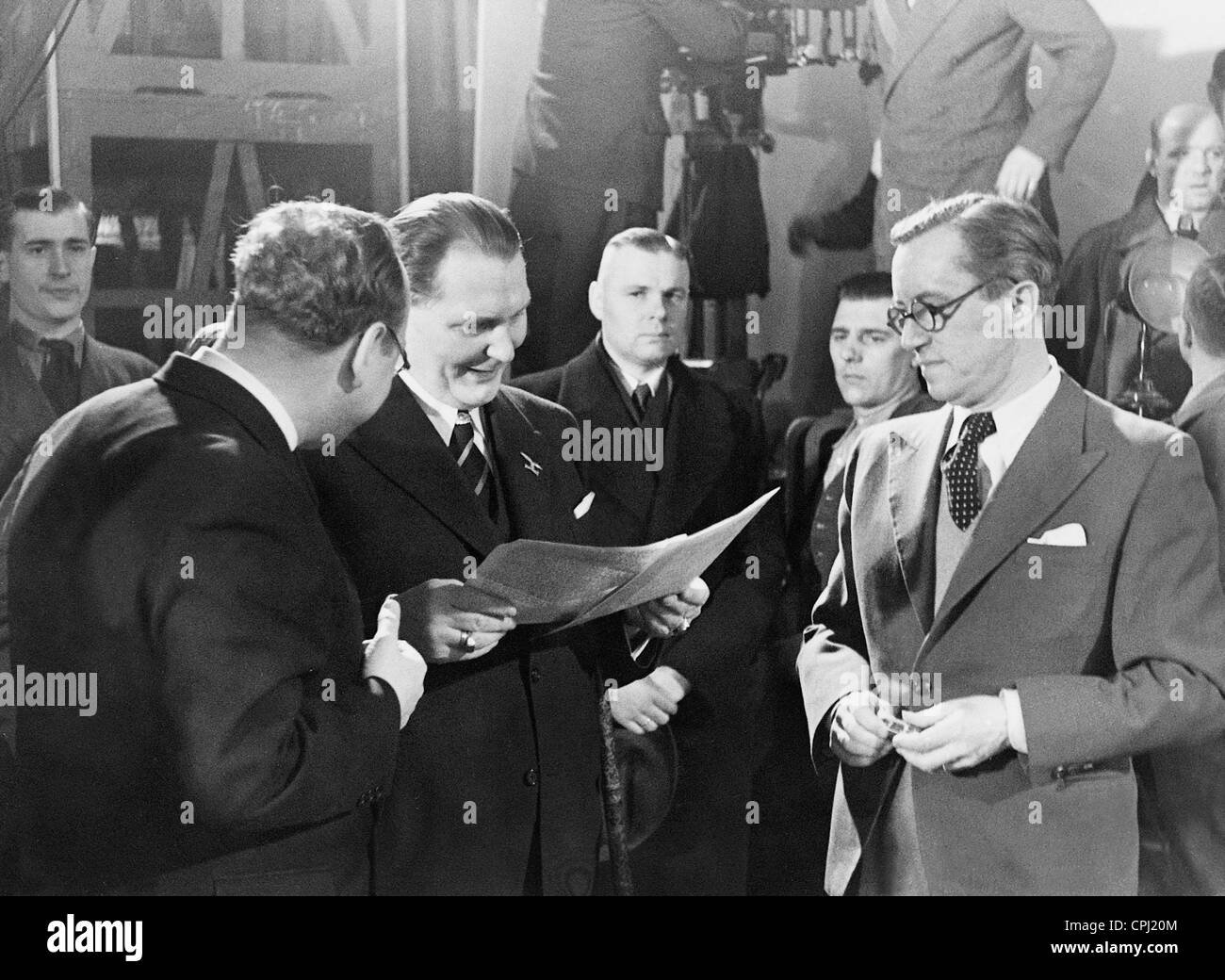 Hermann Goring with stage director Hans Zerlett, 1939 Stock Photo