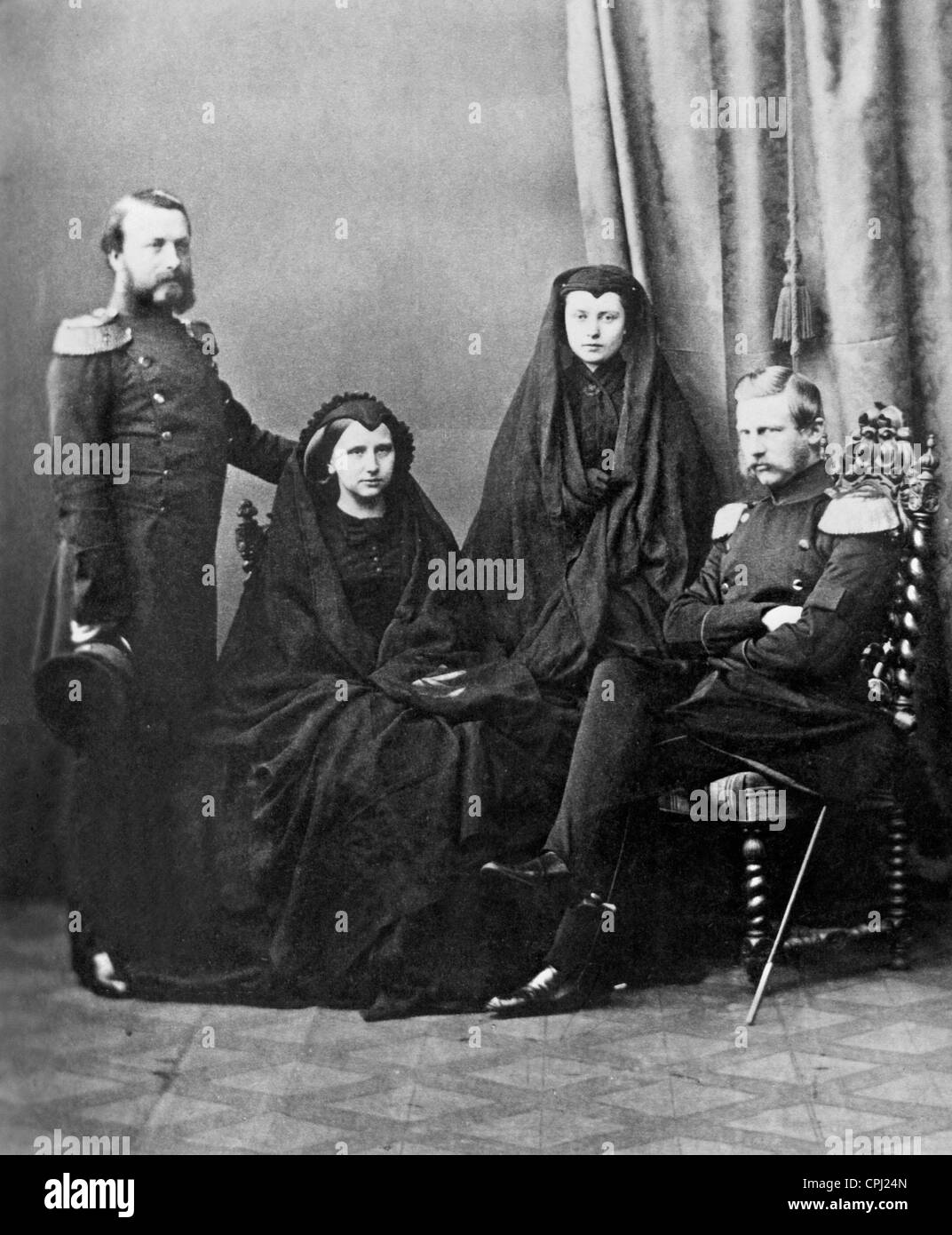 Grand Duke Friedrich II of Baden with Friedrich Wilhelm of Prussia Stock Photo