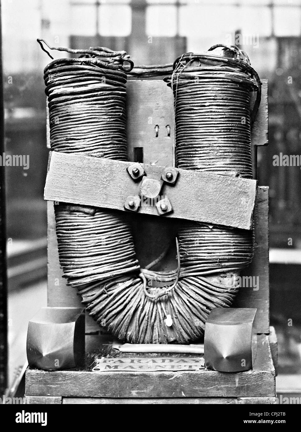 Electromagnetic coils of Michael Faraday, 1929 Stock Photo