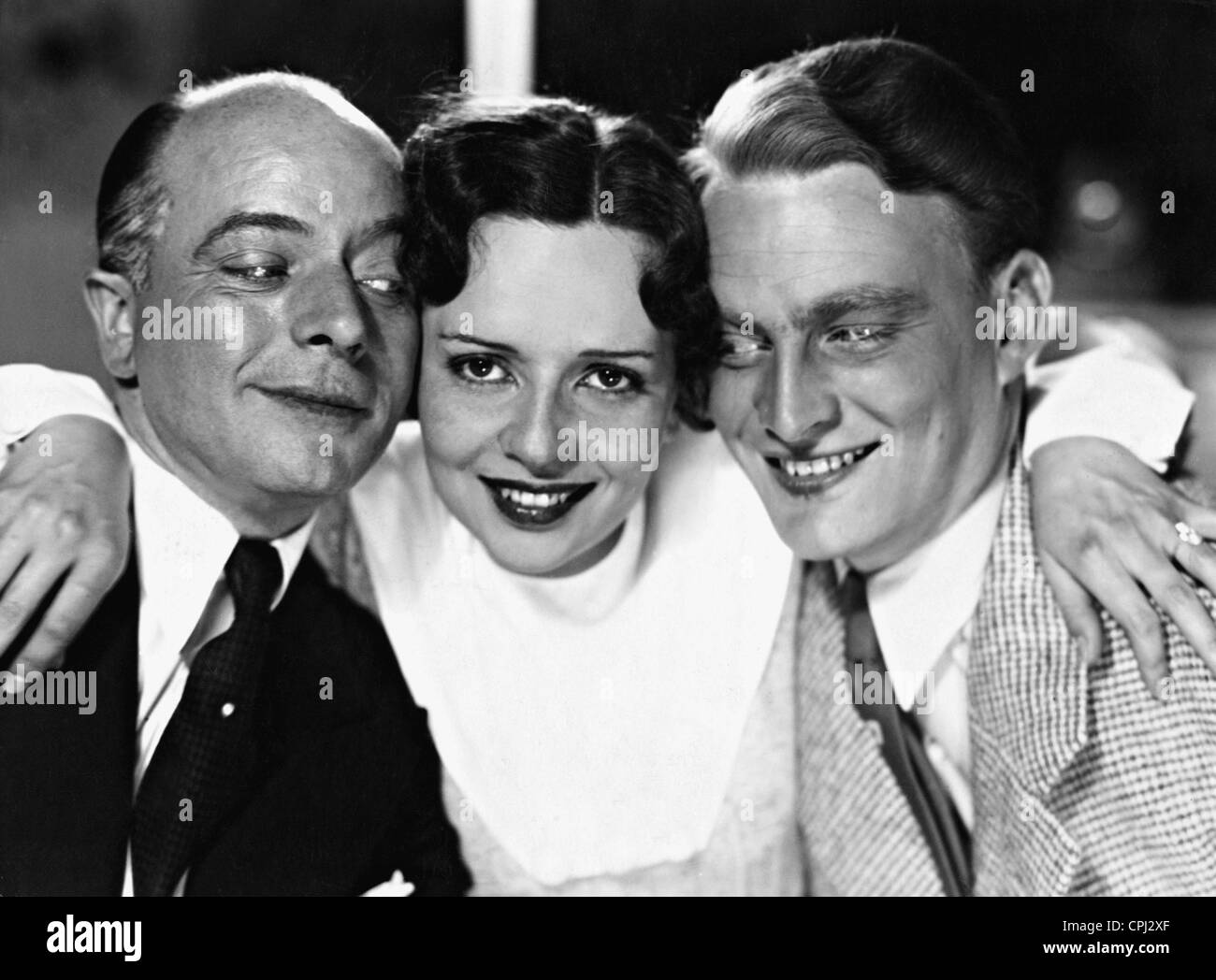 Paul Heidemann, Gina Falckenberg and Kurt von Ruffin in 'Trio four-way', 1933 Stock Photo
