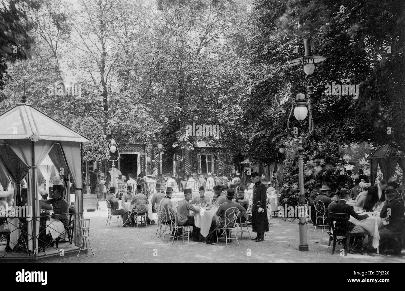 Cafe in the Vienna Prater, 1900 Stock Photo