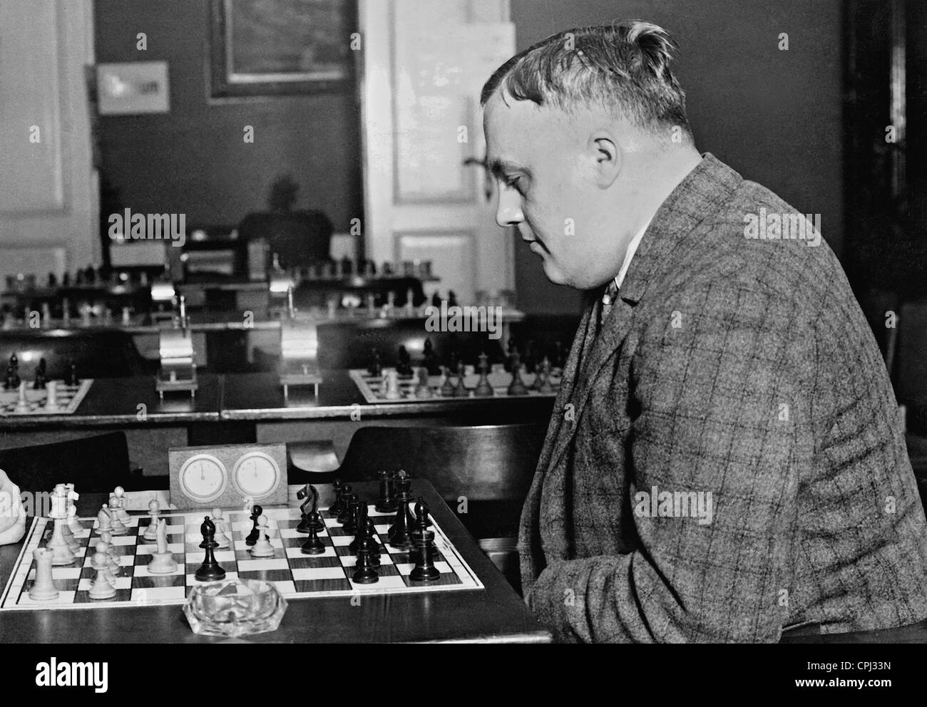 Alexander Alekhine, Emanuel Lasker and Efim Bogolyubov, 1929 Stock Photo -  Alamy