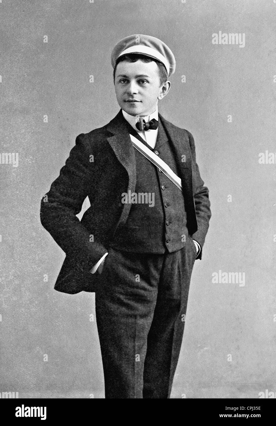 Georg Baselt in 'Alt Heidelberg', 1902 Stock Photo