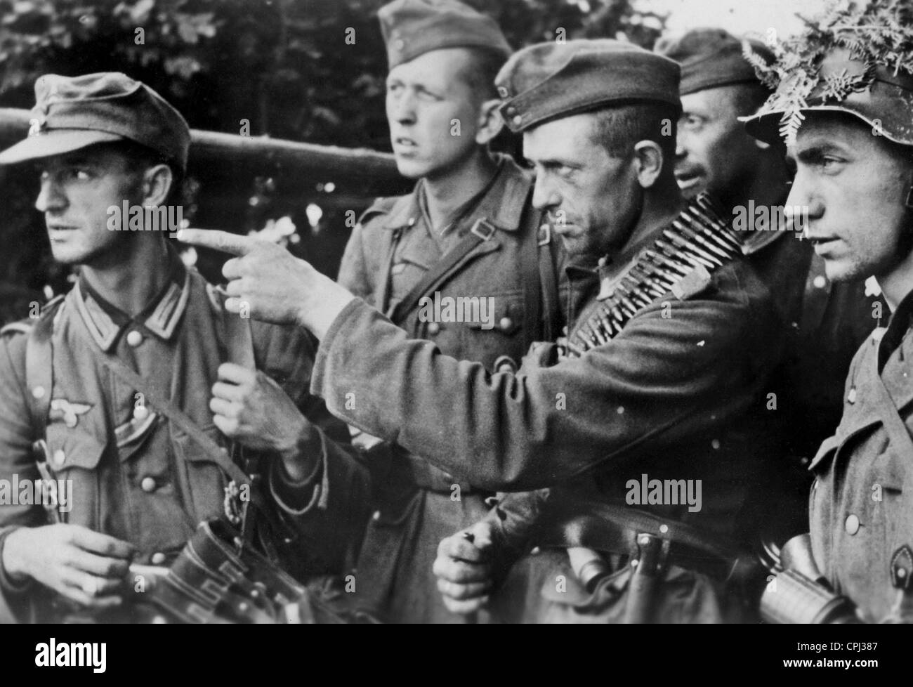 German soldiers at the Western Front, 1944 Stock Photo - Alamy