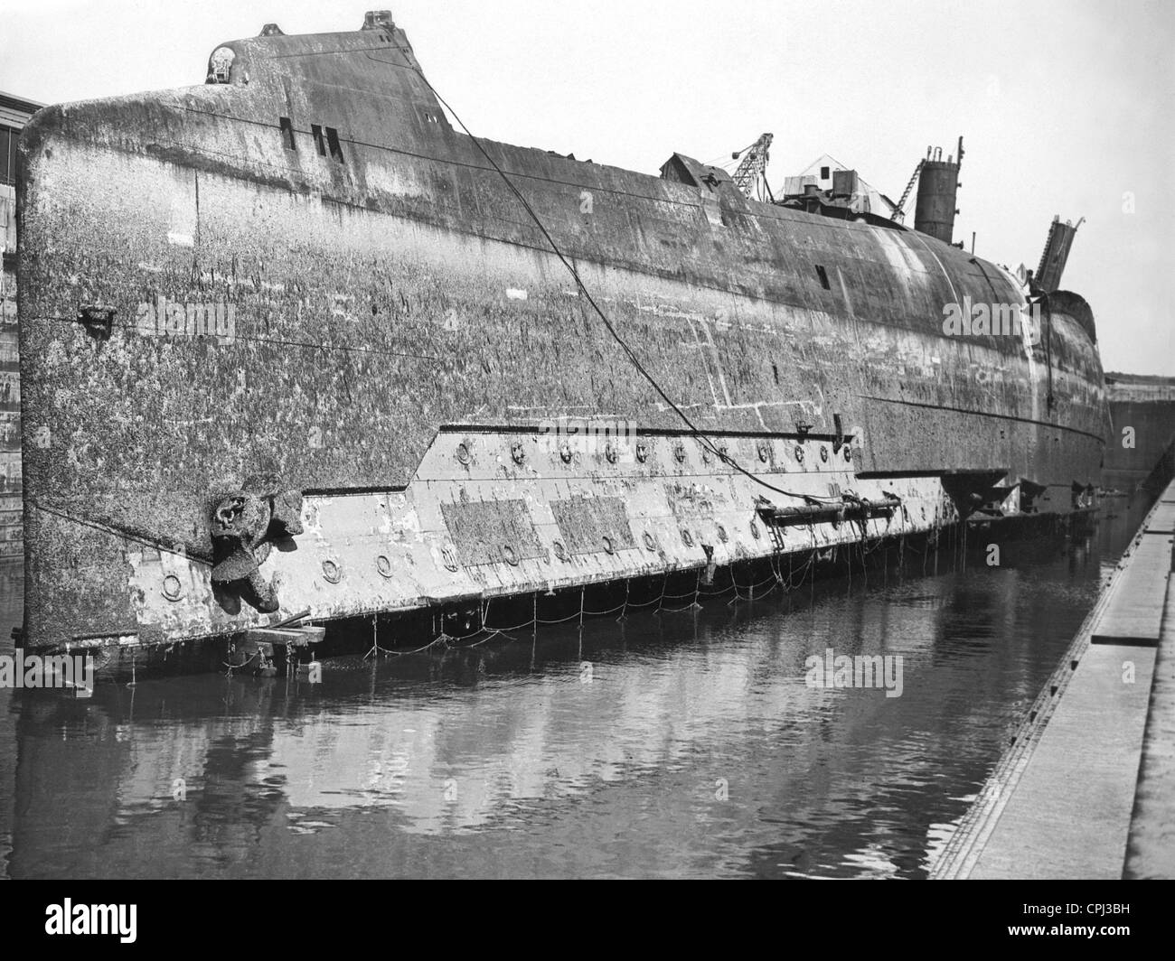 Battleship 'Moltke' in the dry dock, 1927 Stock Photo