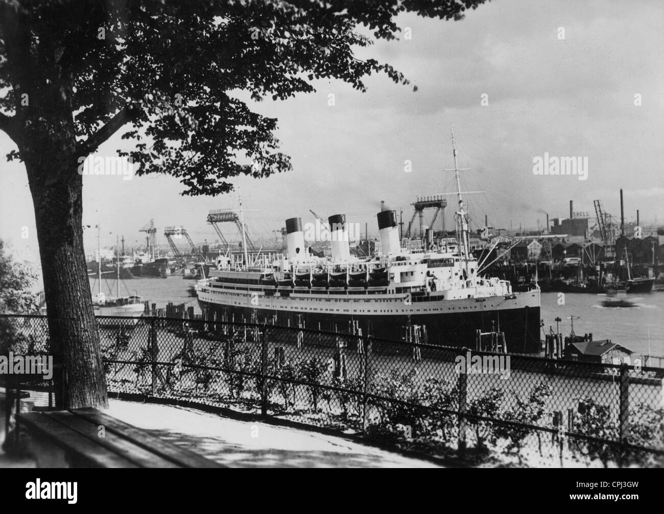 The passenger ship 'Cap Arcona' in the Port of Hamburg Stock Photo