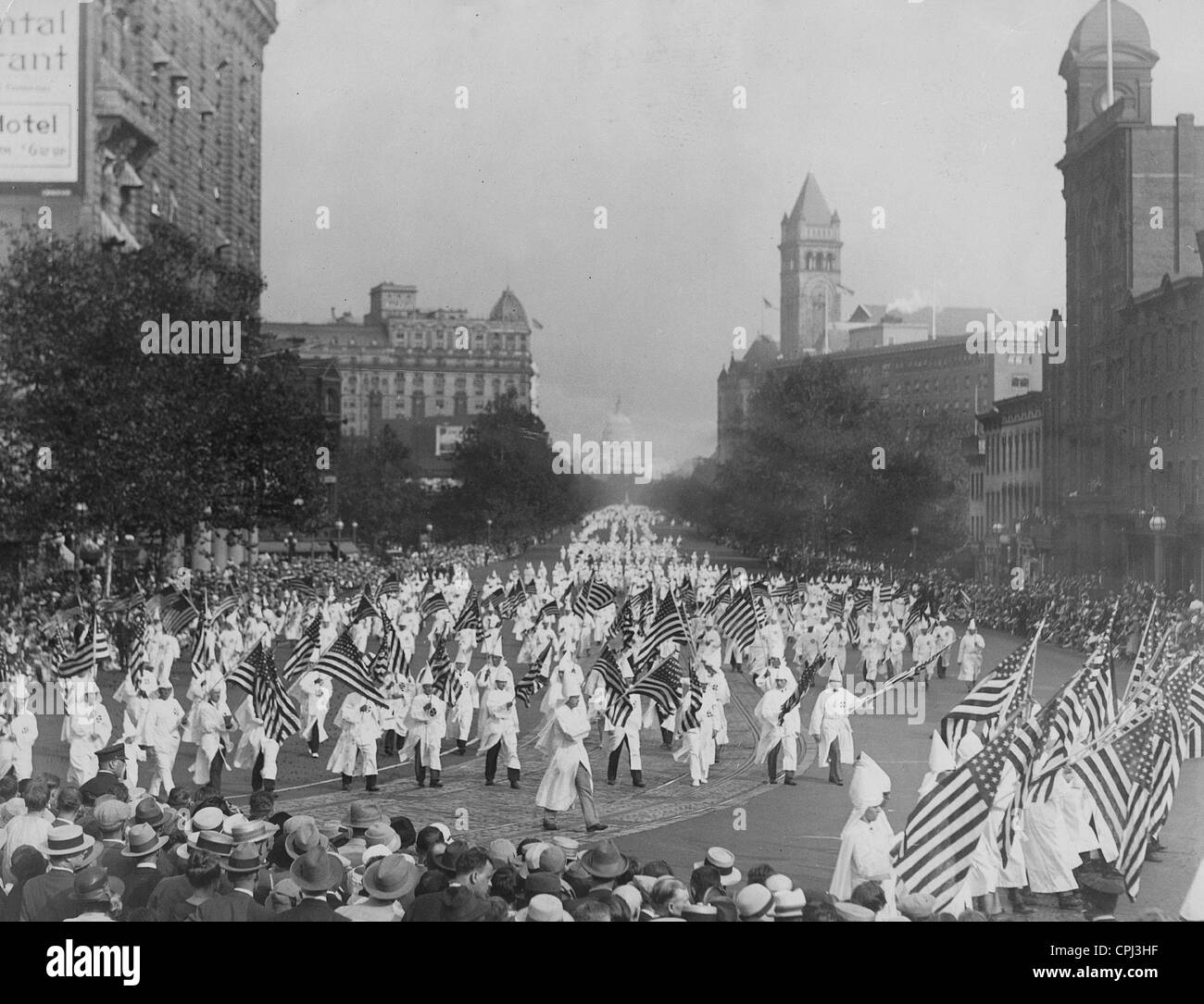 A meeting of the Ku Klux Klan in Washington, 1926 Stock Photo