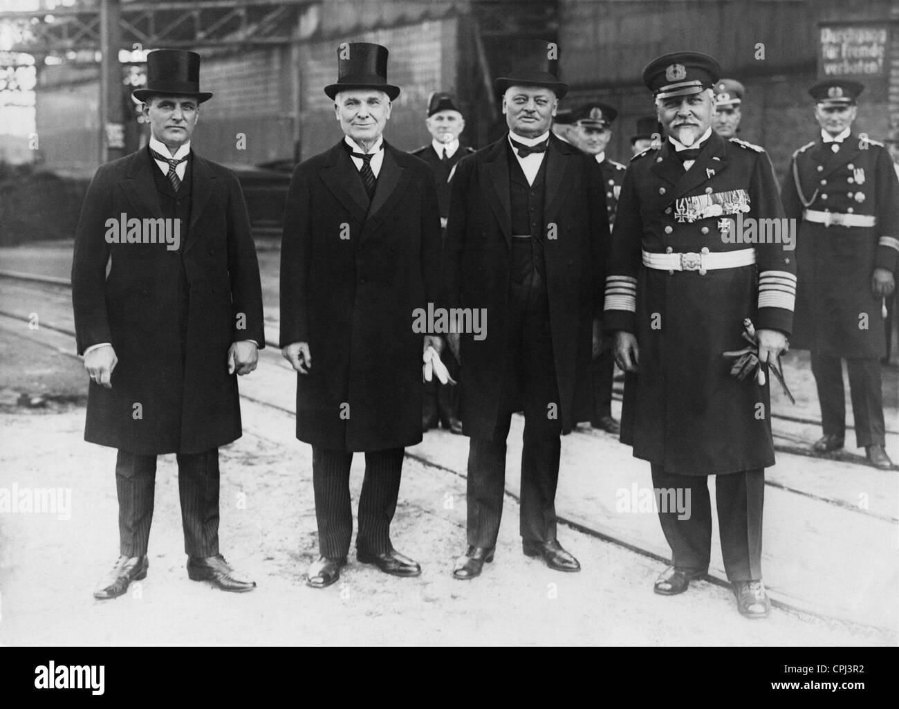 Rudolf Blohm, Jacob Gould Schurmann, Phillip Heinecken and Hans Zenker, 1928 Stock Photo