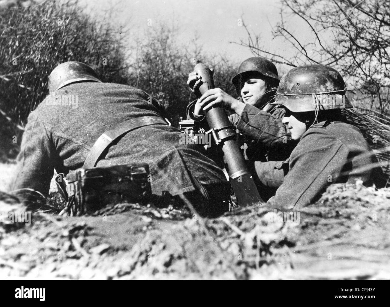 German Soldiers at the Western Front, 1945 Stock Photo - Alamy