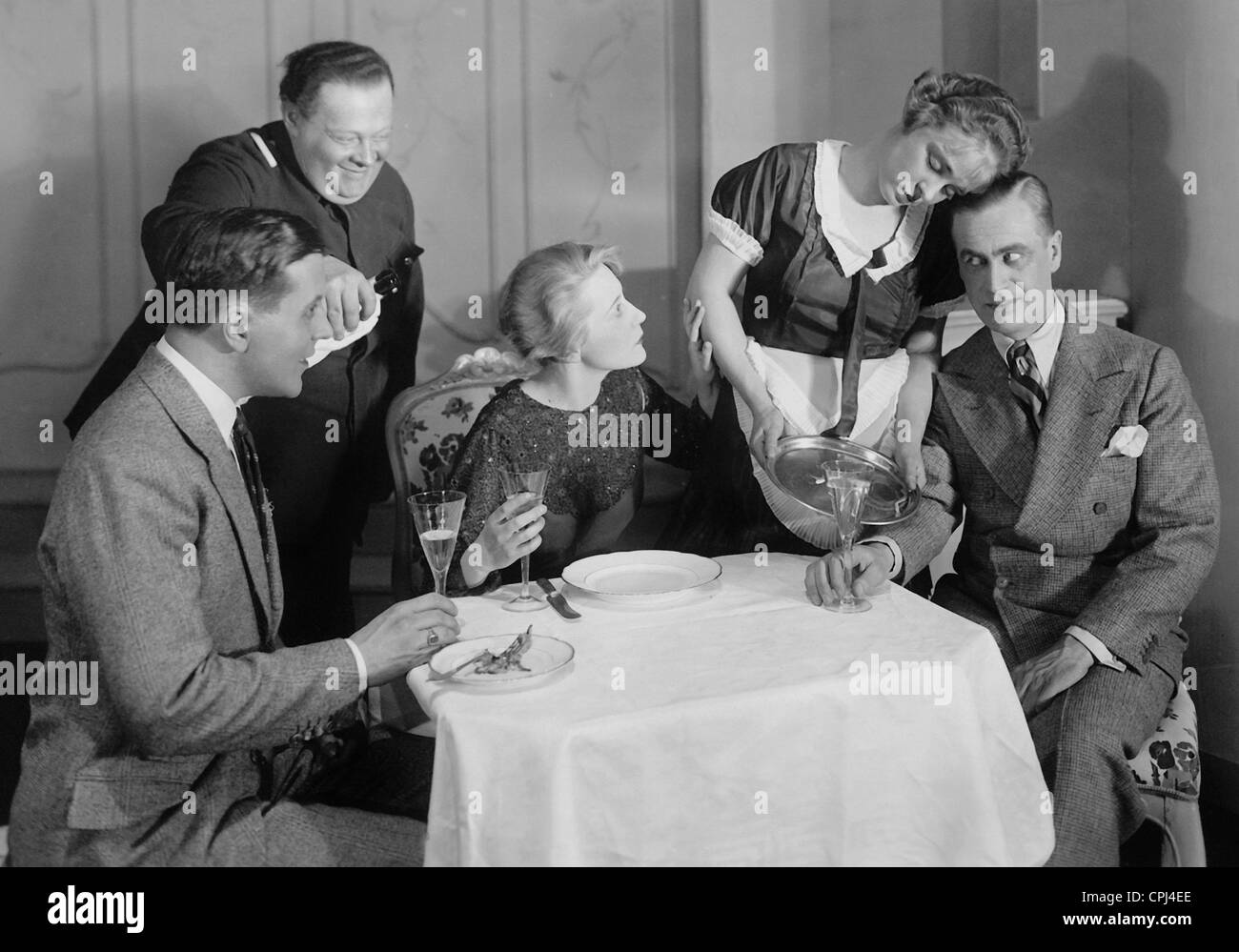 Ulrich Bettac, Ernst Senesch, Erika von Thellmann, Kaethe Haack and Karl Ludwig Diehl, 1929 Stock Photo