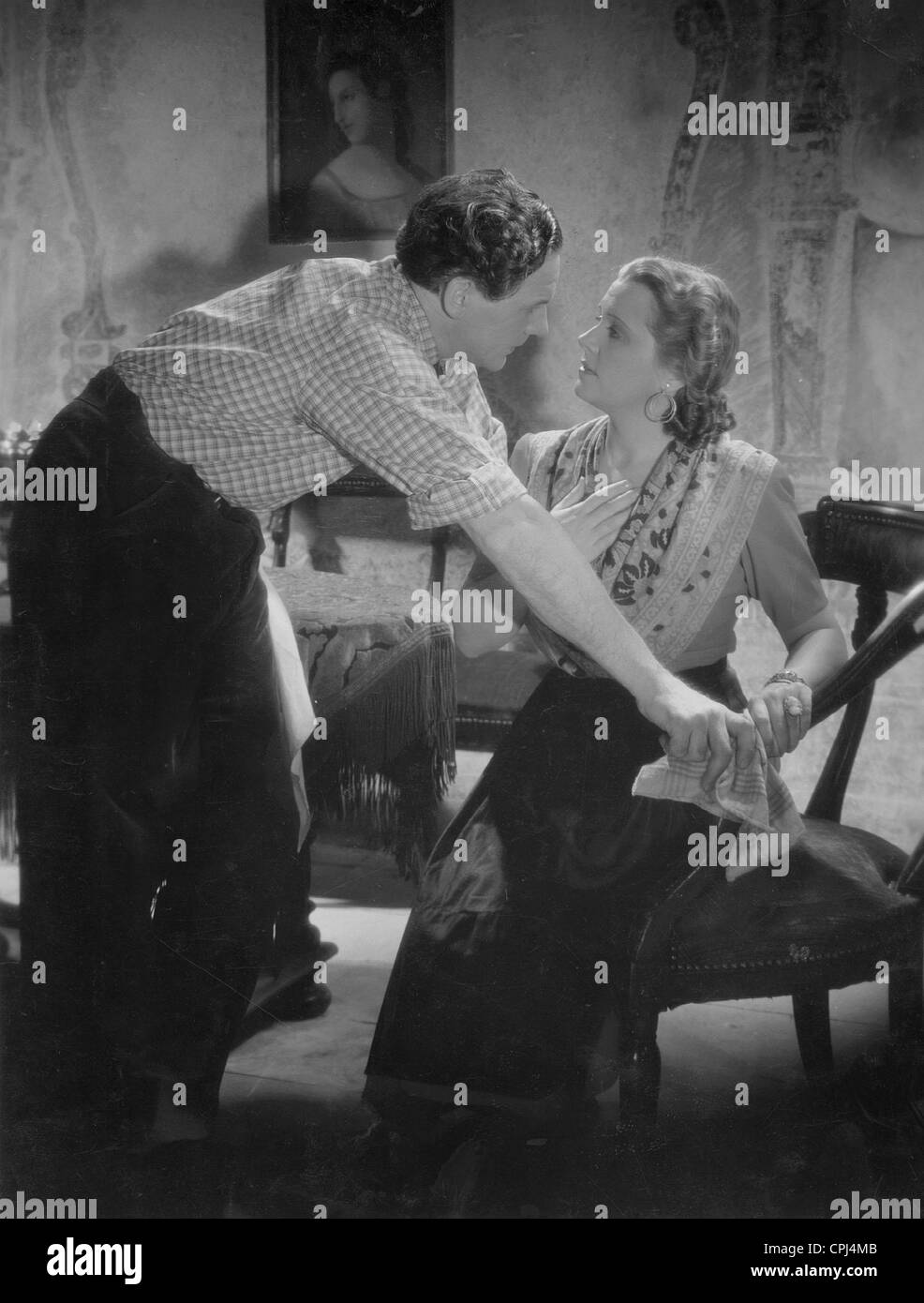 Attila Hoerbiger and Olga Chekhova in 'Das Maedchen mit dem guten Ruf', 1938 Stock Photo