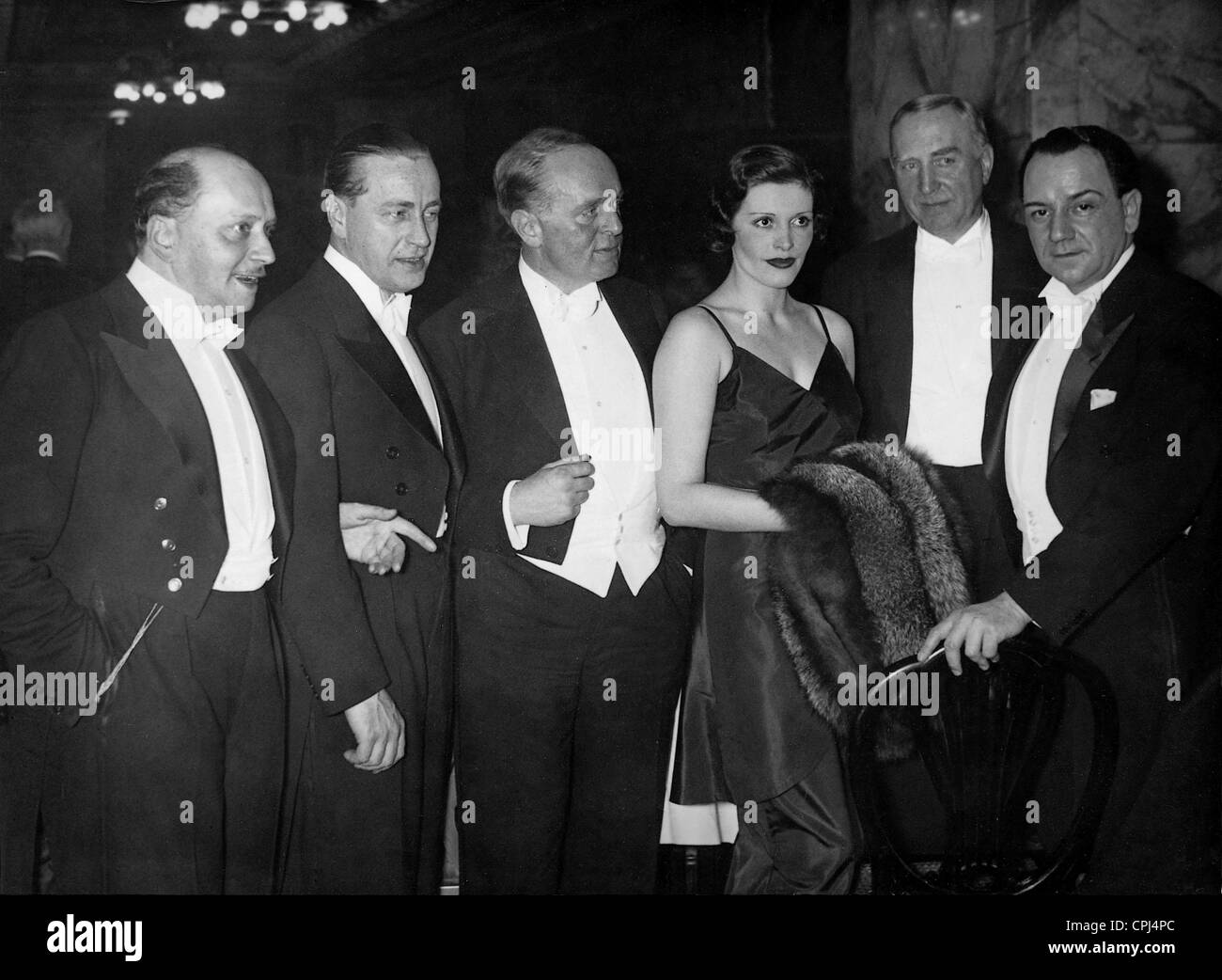 Theodor Loos, Karl Ludwig Diehl, Rudolf Klein-Rogge, Sybille Schmitz and Harry Piel, 1935 Stock Photo