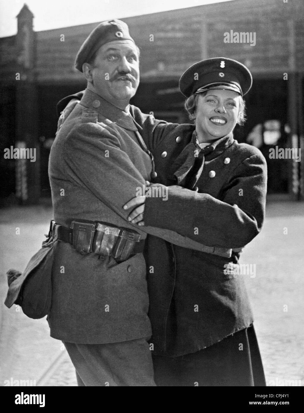 Fritz Kampers and Berta Drews 'Furlough on Word of Honor', 1938 Stock Photo