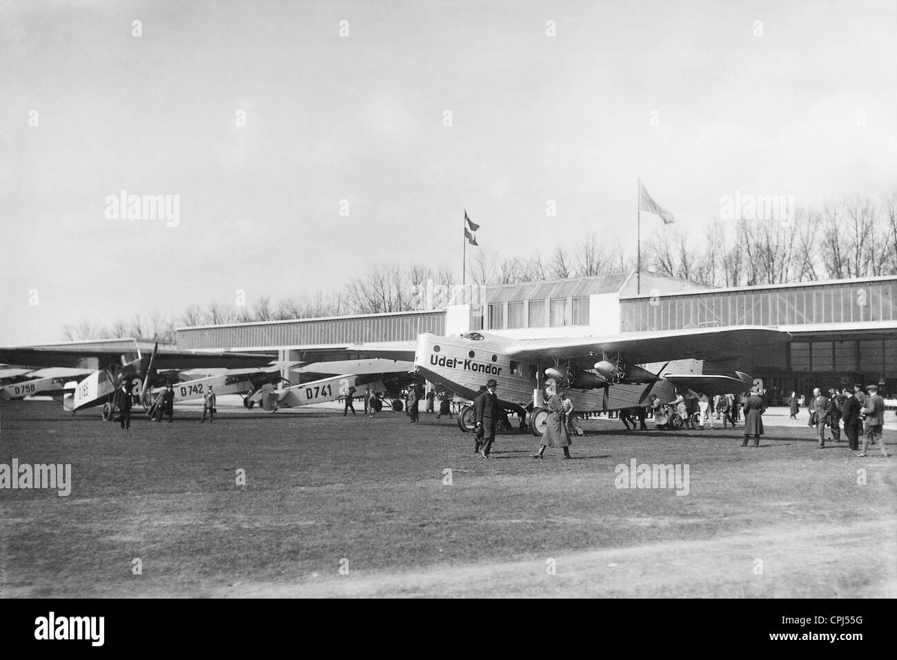 Udet U 11 Condor at Tempelhof airport, 1926 Stock Photo