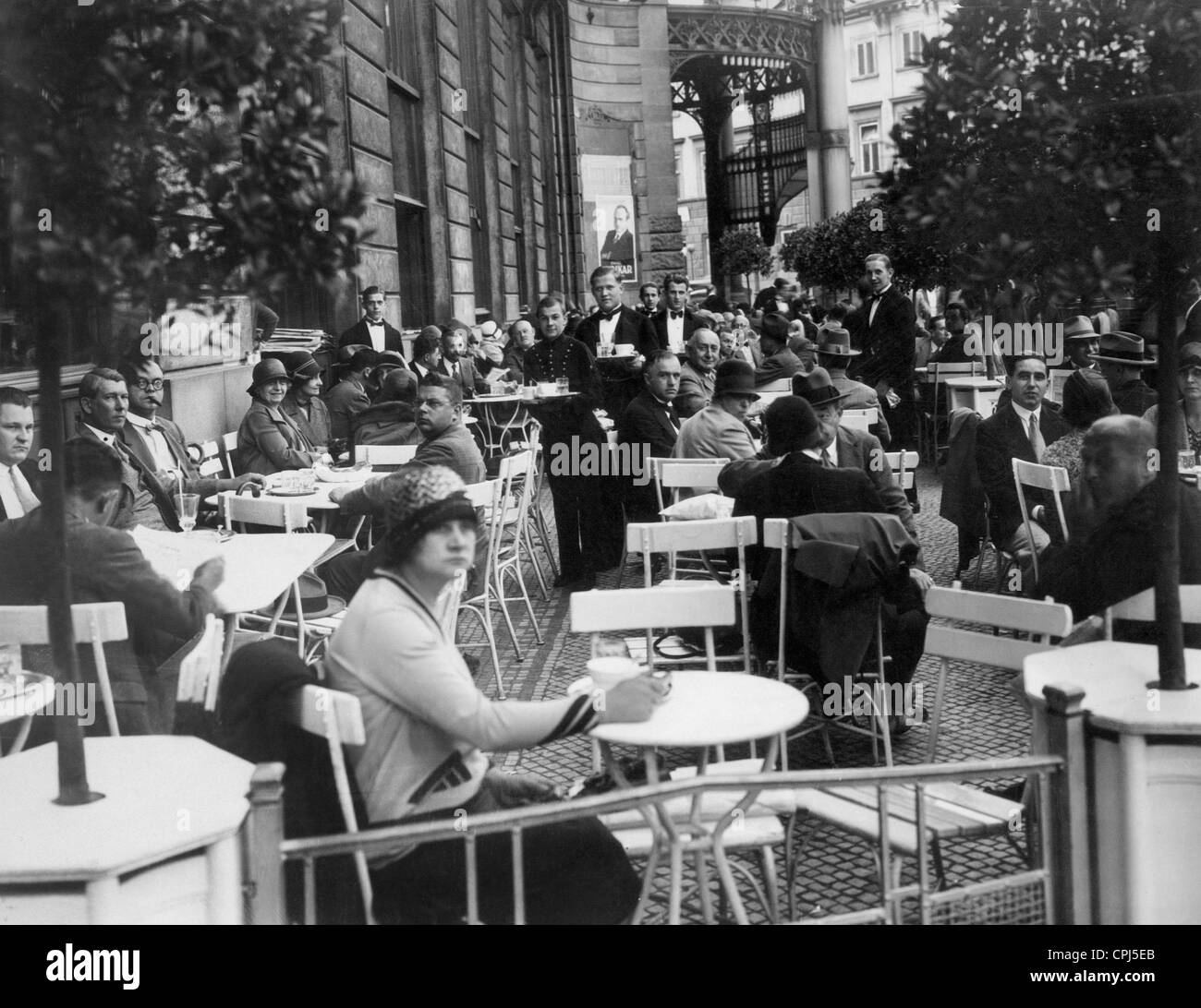 Coffee house in Prague, 1938 Stock Photo Alamy