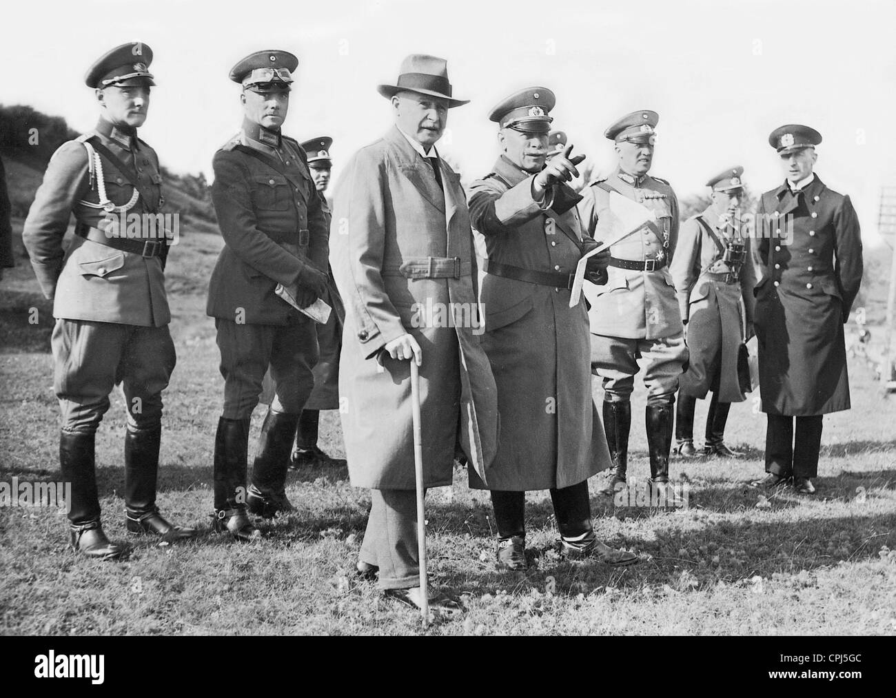 Wilhelm Groener, General Wilhelm Heye and Kurt von Schleicher, 1930 Stock Photo