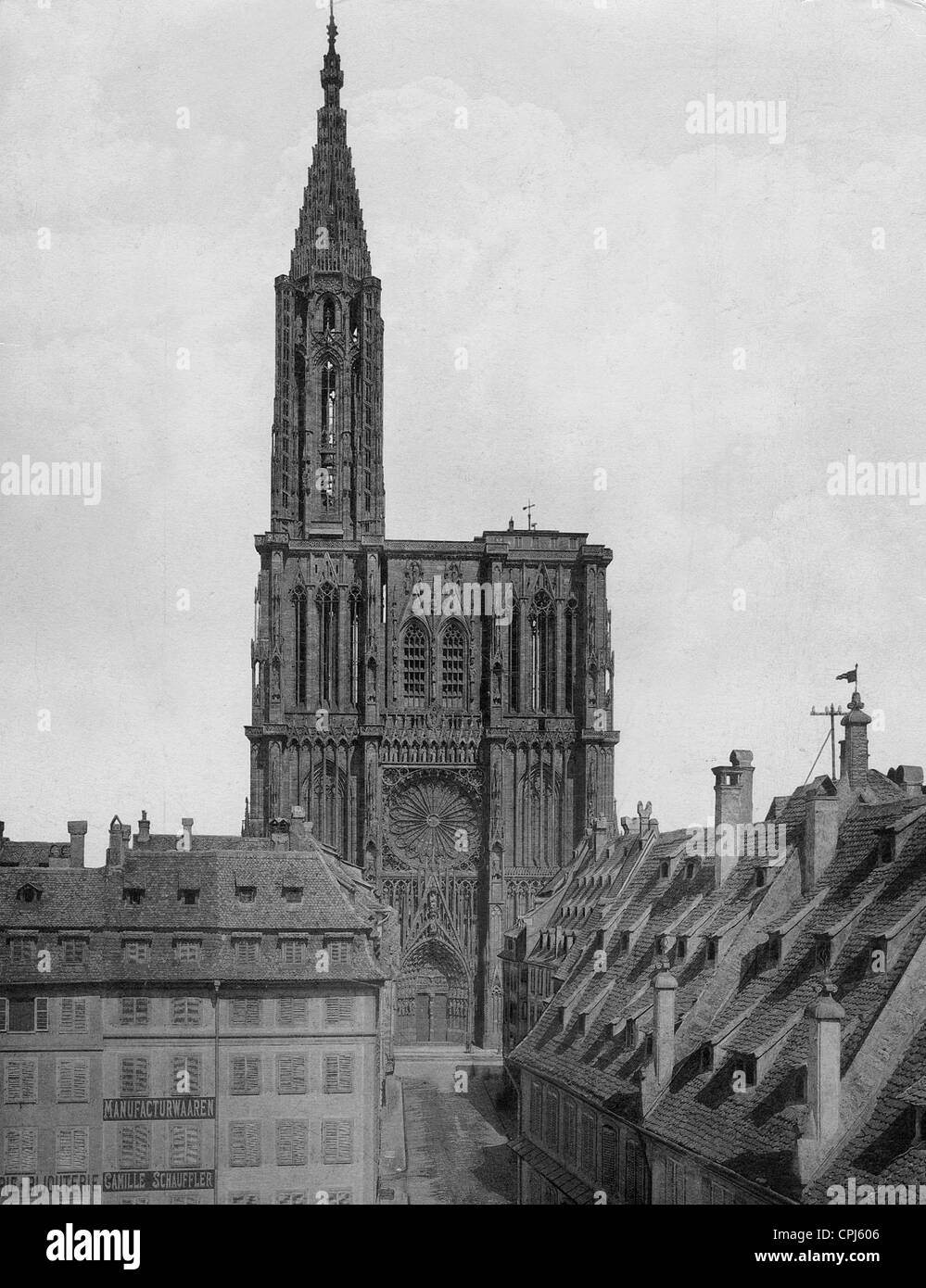 Strassburg cathedral before 1914 Stock Photo Alamy