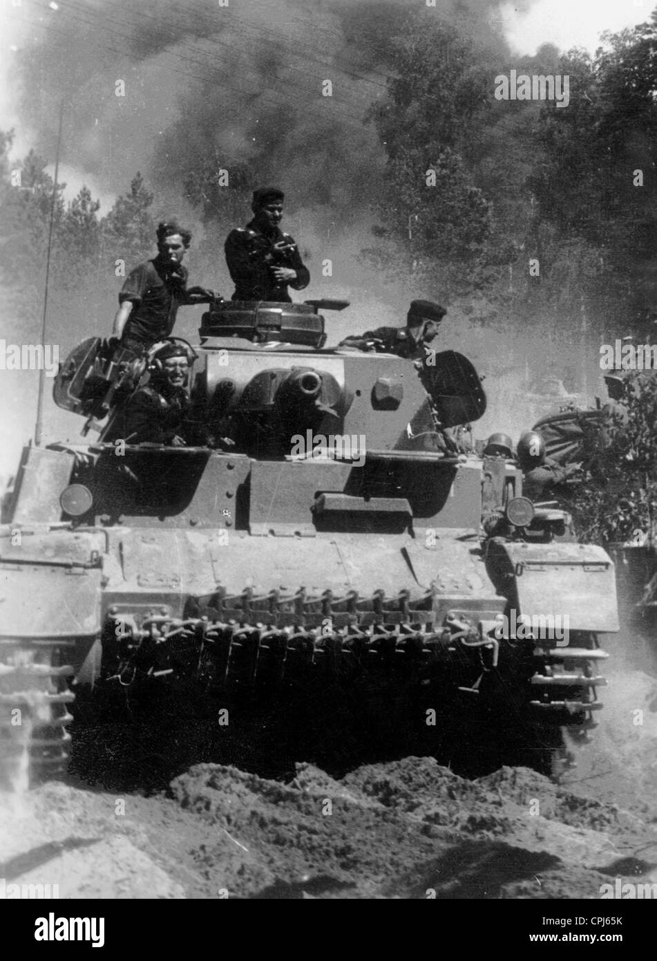 German tank IV on the Eastern front, 1942 Stock Photo