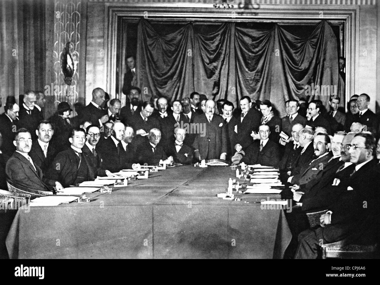 Reparations Commission in Paris, 1929 Stock Photo - Alamy