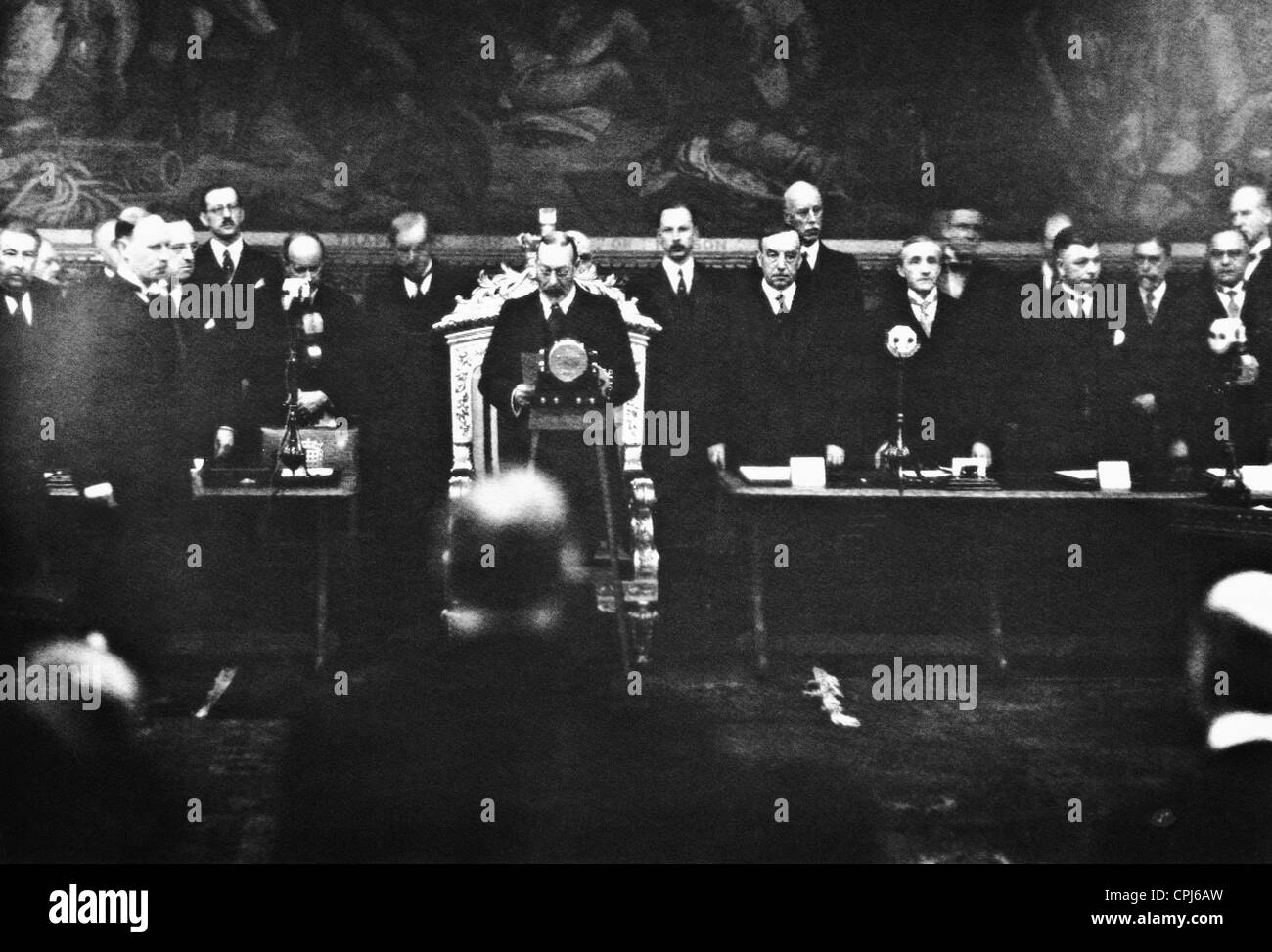 Naval Conference George V at the opening of the London Naval Conference, 1930 Stock ...