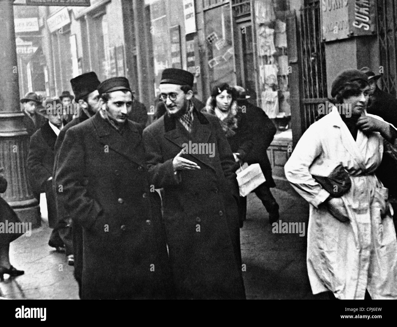 Jewish district in Warsaw, 1934 Stock Photo