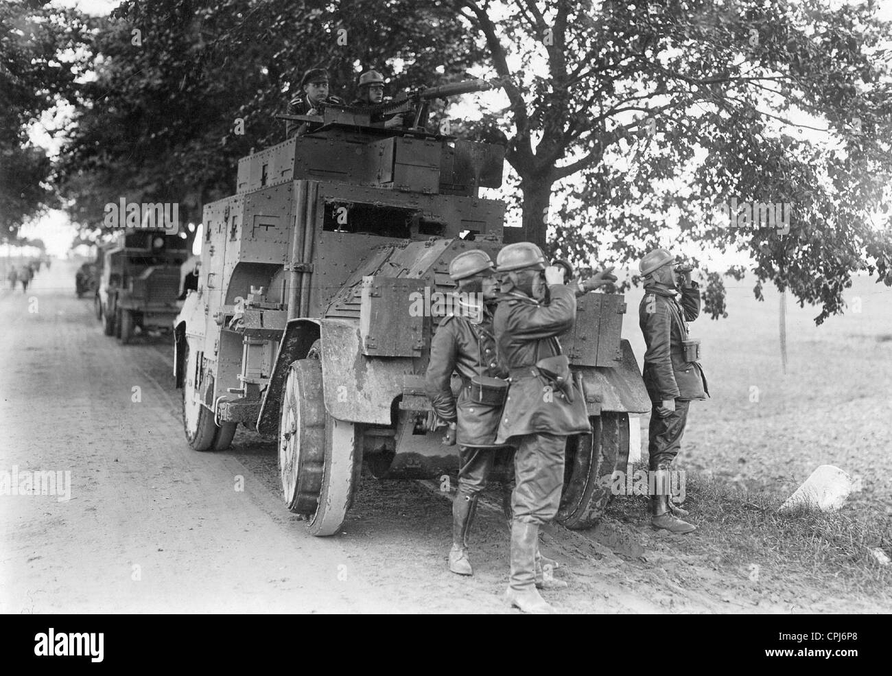Armored cars of the National Defense Forces, 1925 Stock Photo - Alamy