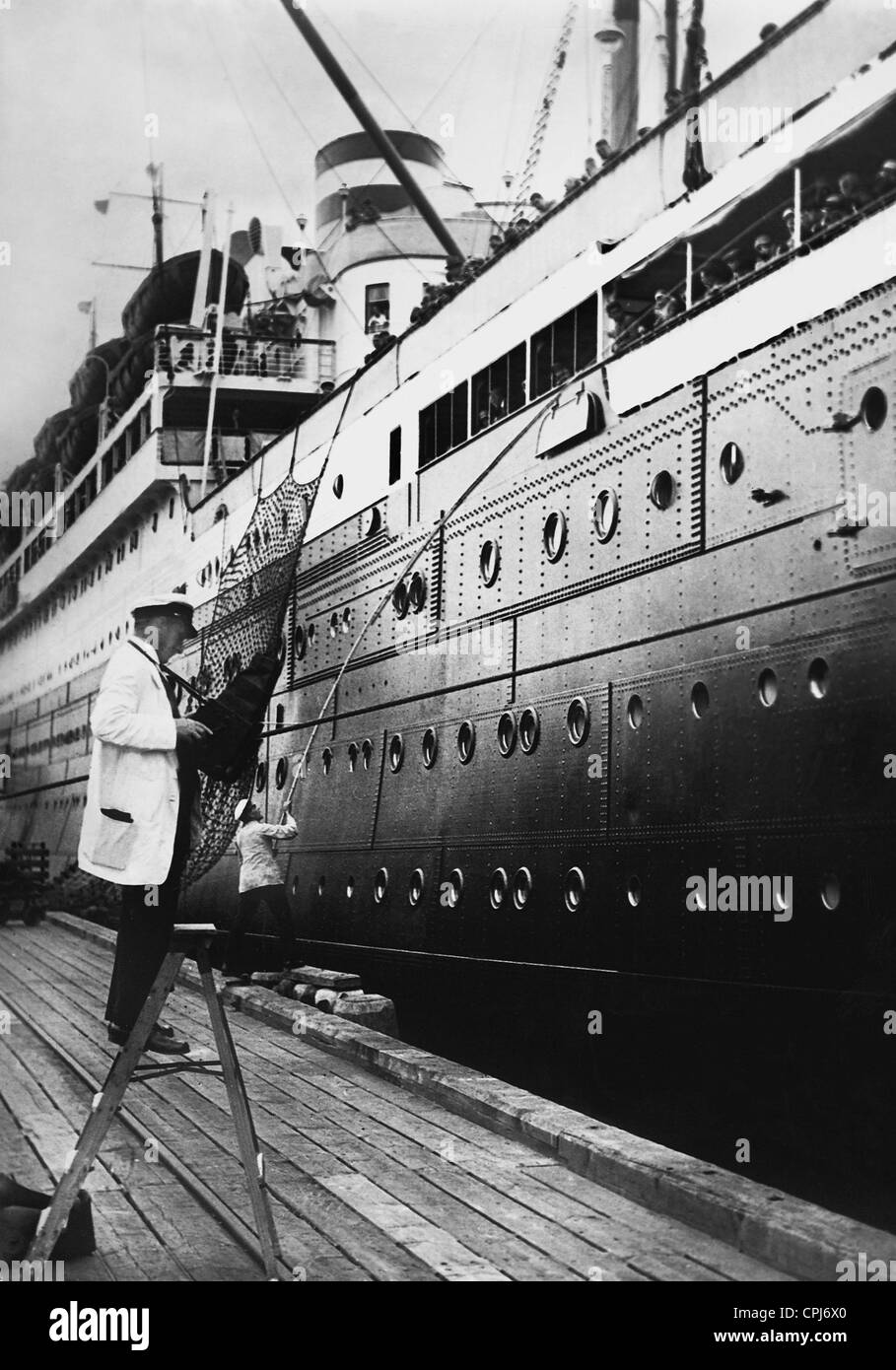 Photographer at the Port of Hamburg, 1930 Stock Photo