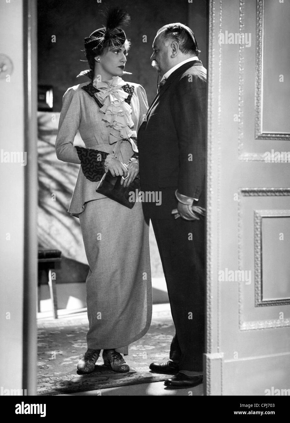 Hilde Weissner and Heinrich George in 'Ball im Metropol', 1937 Stock Photo