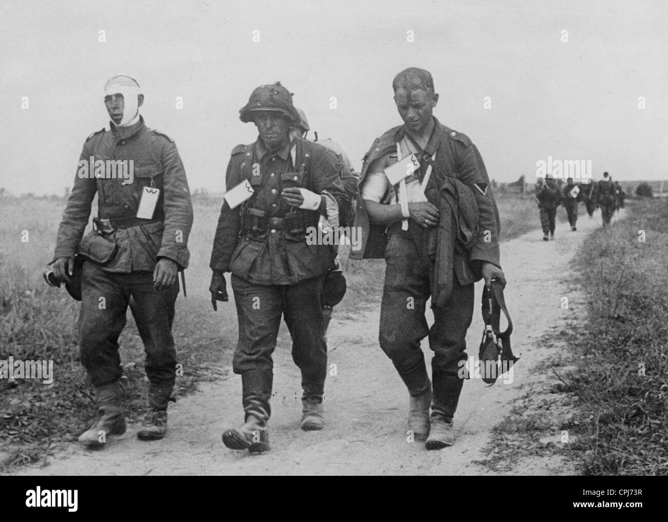 Wounded German soldiers, 1943 Stock Photo