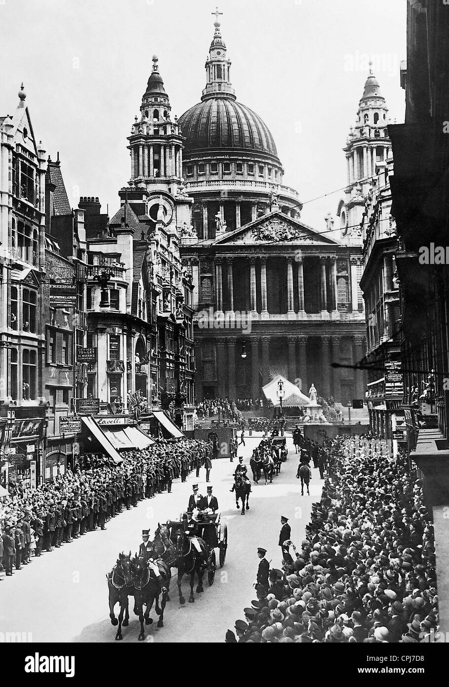 Rededication of the St. Paul's Cathedral in London, 1930 Stock Photo