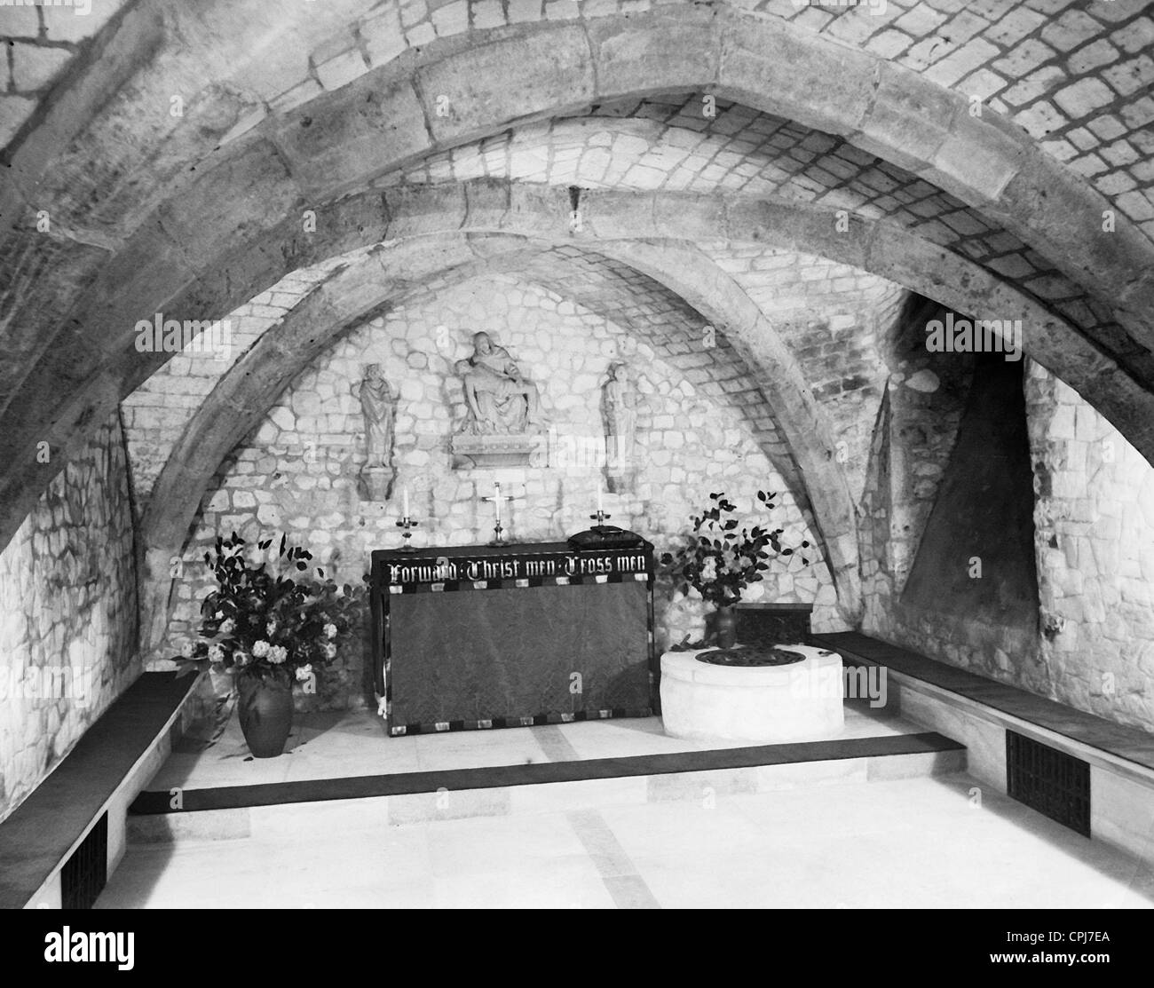 Crypt of the St. Olaf's Church in London, 1934 Stock Photo