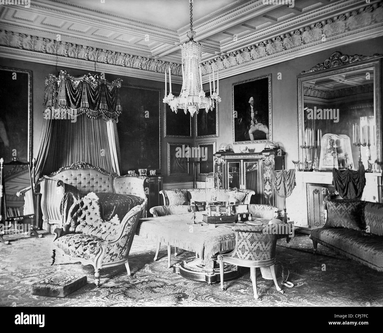 Interior view of the Buckingham Palace, 1911 Stock Photo