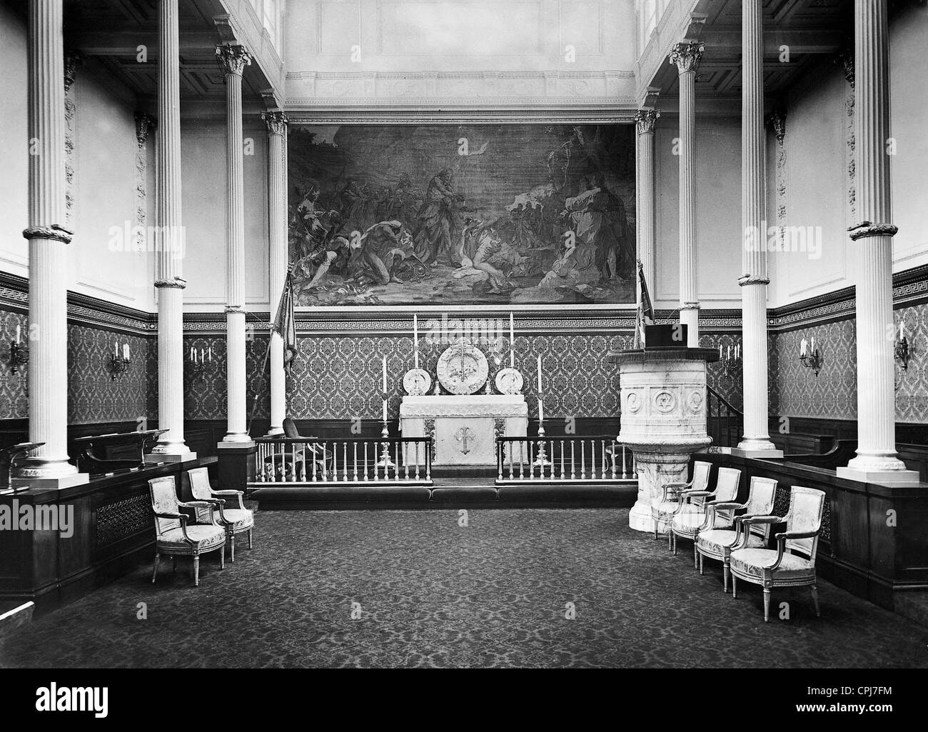 Interior view of the Buckingham Palace, 1935 Stock Photo