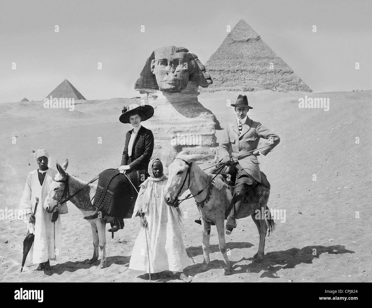 Crown Prince William of Prussia and Crown Princess Cecilie in Egypt, 1911 Stock Photo