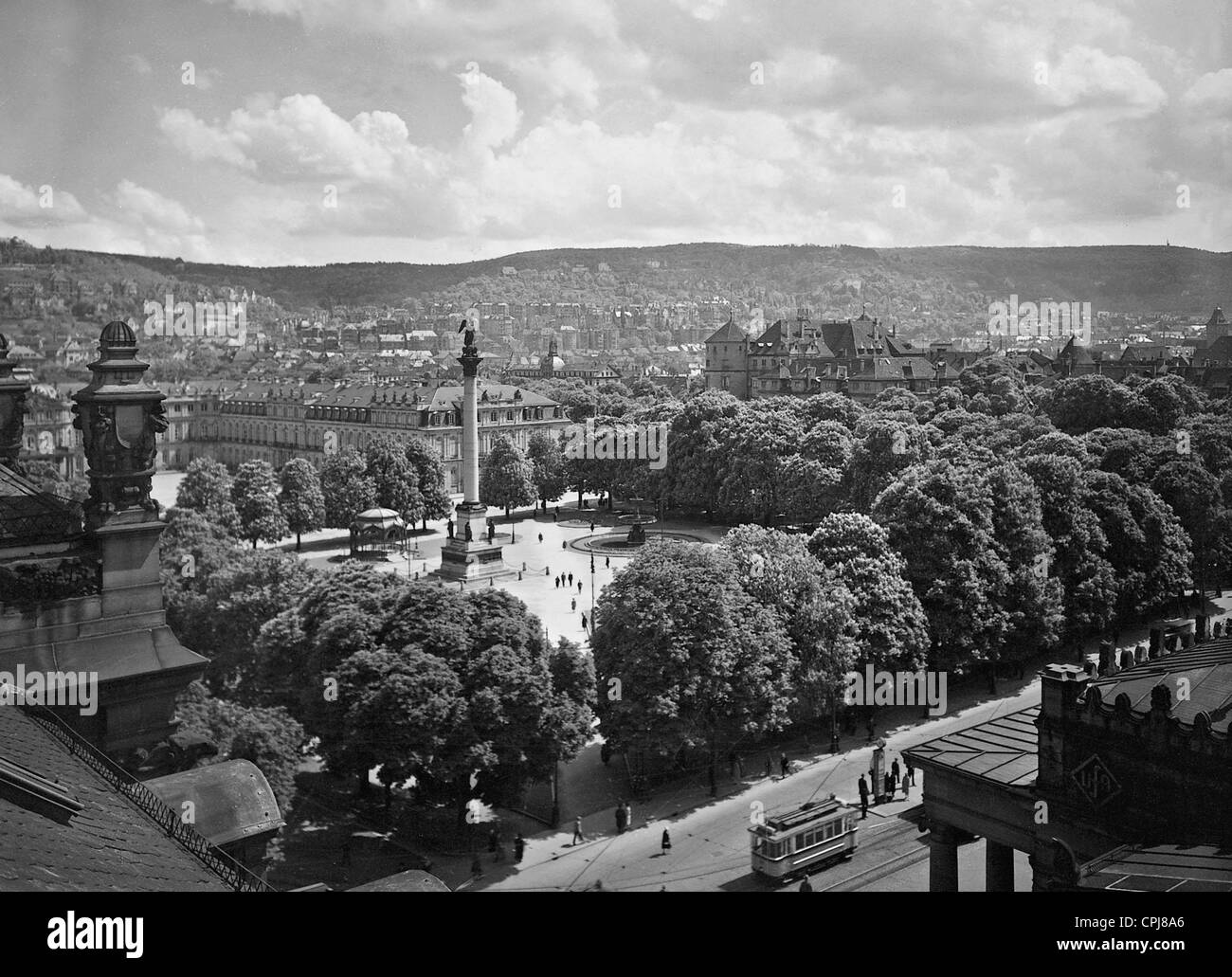 Old and New Castle in Stuttgart Stock Photo