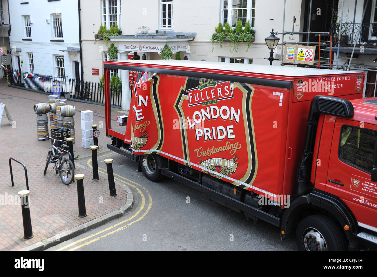 Fuller's London Pride beer delivery lorry at The Pantiles shopping area