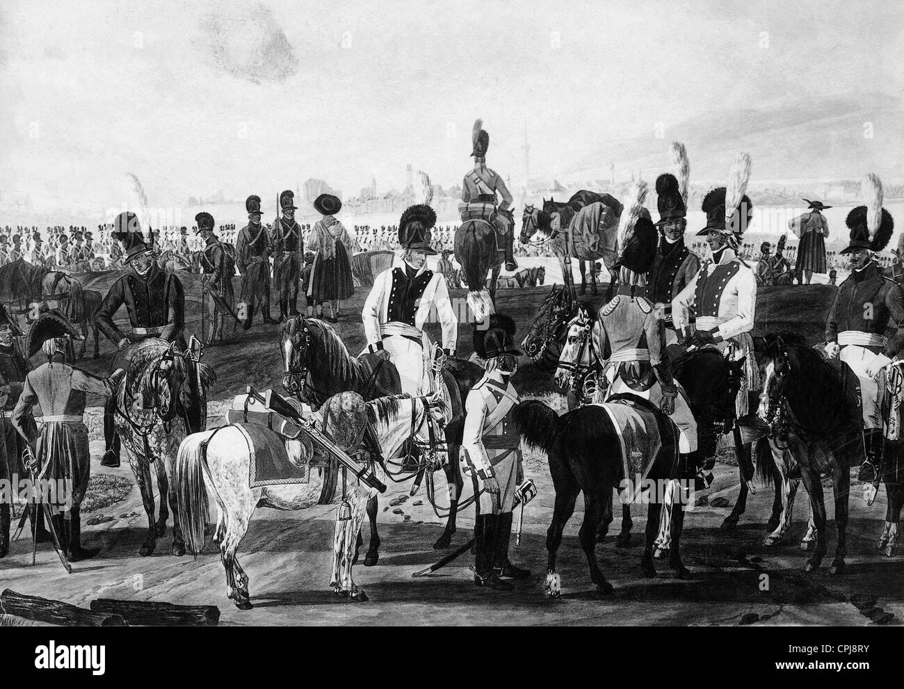 Bavarian Cavalry, 1802 Stock Photo