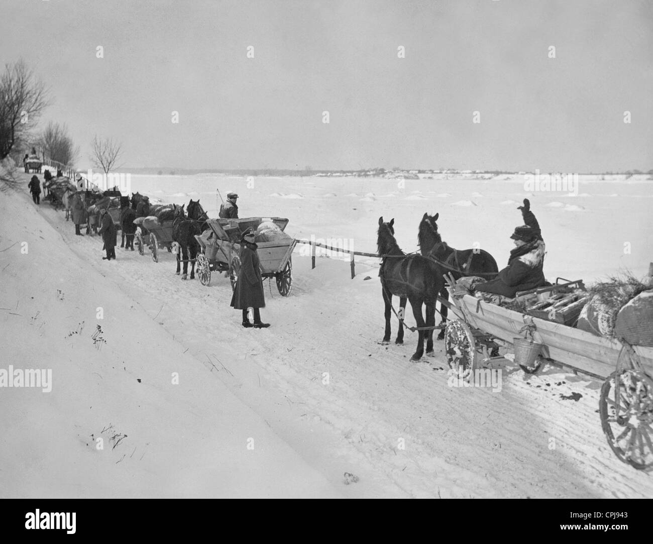 Volhynia Germans immigrate to Germany, 1940 Stock Photo